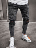 Men's Sweatpants Sexy Hole Jeans Pants Casual Summer Autumn Male Ripped Skinny Trousers Slim Biker Outwears Harajuku  Pants aidase-shop