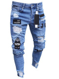 Men's Sweatpants Sexy Hole Jeans Pants Casual Summer Autumn Male Ripped Skinny Trousers Slim Biker Outwears Harajuku  Pants aidase-shop