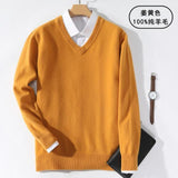 Aidase Super 100% Cashmere Sweater Men Pullover 2022 Autumn Winter Warm Classic V-neck Sweaters Male Jumper Jersey Hombre Pull Homme aidase-shop
