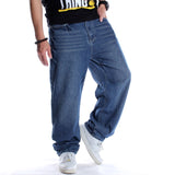 Man Loose Baggy Jeans Hiphop Skateboard Denim Pants Hip Hop Rap Male Black Trouses Big Size 30-46 aidase-shop