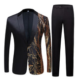 Aidase Men's black  Sequin Party Blazer Slim Fit Wedding Party Suit Jackets High Quality singer high density sequined Blazer suits aidase-shop