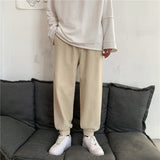 Men Casual Pants Joggers Corduroy Autumn Solid Trousers Sweatpants Korean Style Streetwear Ulzzang Fashion Chic Soft Casual New aidase-shop