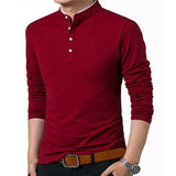 2021 new fashion men's short-sleeved custom T-shirt solid color pure cotton long-sleeved aidase-shop