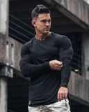 2021 New Men Long sleeves Elasticity Tight cotton t shirts Man casual Gym Fitness Bodybuilding Jogger clothing Plus size M-2XXL aidase-shop