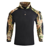 Outdoor Men's Hoody, Tactical Hunting Shirt Combat Uniform Camouflage Cool Hooded Long Sleeve Men's T-shirt Equipment aidase-shop