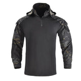 Outdoor Men's Hoody, Tactical Hunting Shirt Combat Uniform Camouflage Cool Hooded Long Sleeve Men's T-shirt Equipment aidase-shop