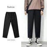 Fall New Solid Color Men's Pants Straight Tooling Pants Loose Plus Fat Casual Trousers Men Streetwear Joggers Men S-5XL aidase-shop