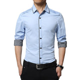New Men's Shirts Long Sleeve Oversized Overshirt Cotton Shirt Metal Button Business Casual Shirt Men Clothing Blouse 5XL MF8823 aidase-shop
