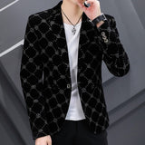 Aidase 2021 Autumn Men Blazers Luxury Corduroy Casual Slim Suit Jacket Business Social Office Dress Coat Street Wear Men Clothing aidase-shop