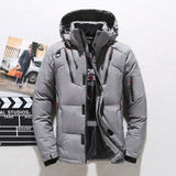 Aidase Men's White Duck Down Jacket Warm Hooded Thick Puffer Jacket Coat Male Casual High Quality Overcoat Thermal Winter Parka Men aidase-shop
