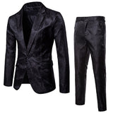 Aidase (Jackets + Pants) Men Business Casual Slim Suit Sets Fashion printed Tuxedo Wedding formal dress Blazer stage performances Suit aidase-shop