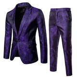 Aidase (Jackets + Pants) Men Business Casual Slim Suit Sets Fashion printed Tuxedo Wedding formal dress Blazer stage performances Suit aidase-shop